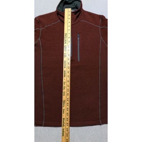 Kuhl Europa 1/4 Zip Sweater Men’s Small Rust Red Fleece Pullover F16 Style... - Picture 11 of 12